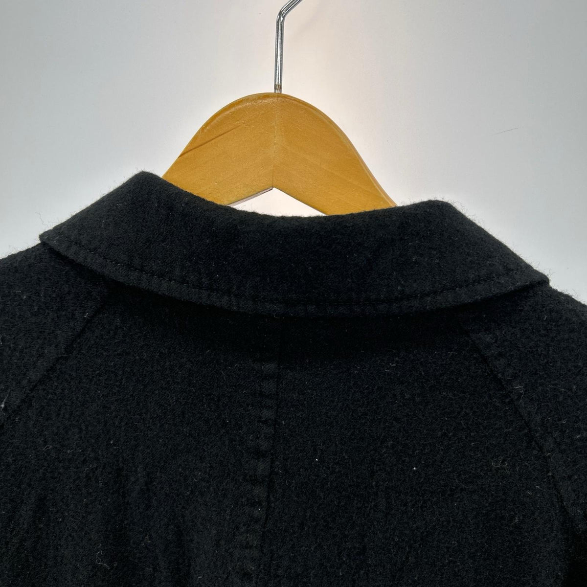 ジャケット 25AW ｳｰﾙｻｰｼﾞ 製品縮絨ｺｰﾄ 黒 L L ブラック