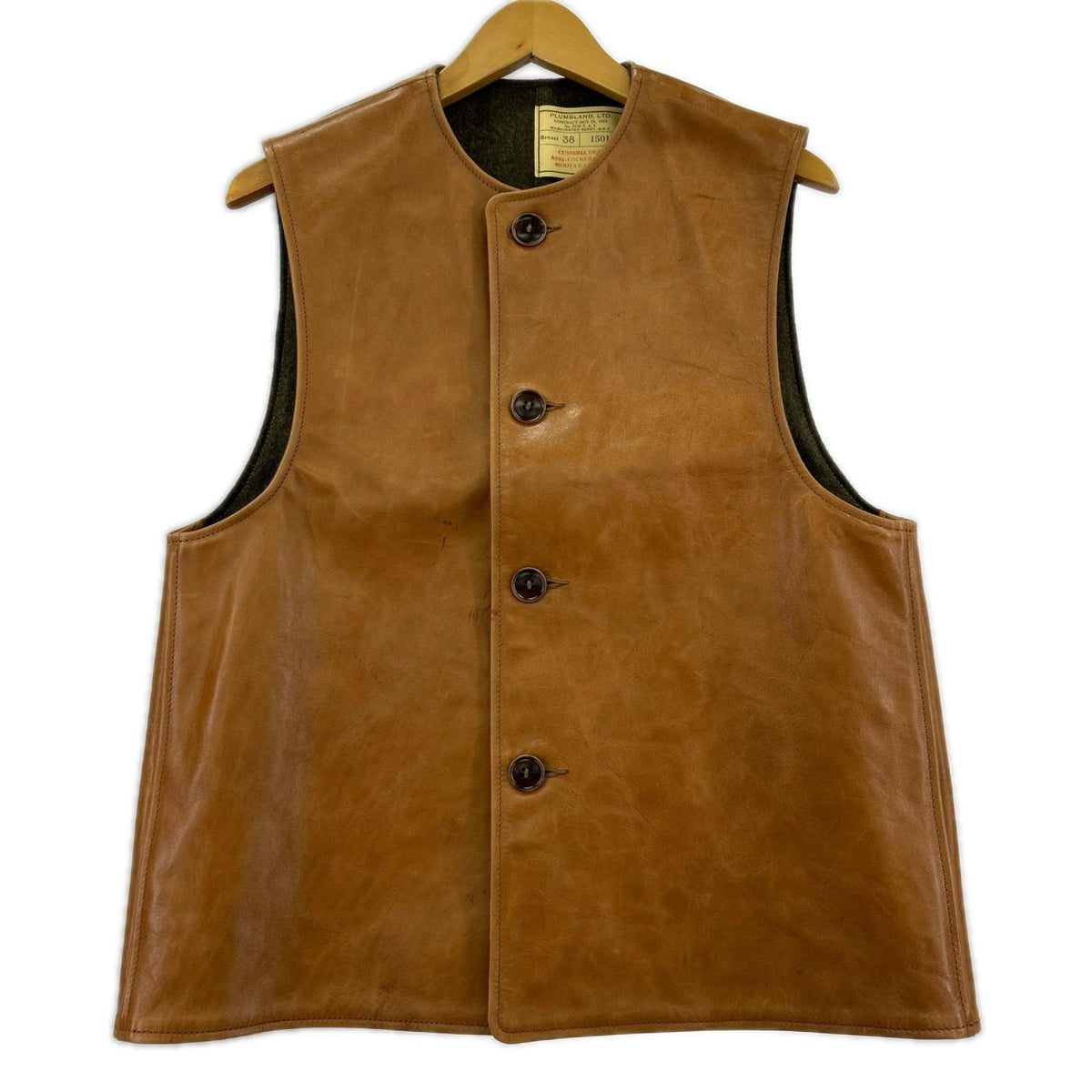 レザージャケット MIDLANDS COMBAT JERKIN VEST (38) 38 ブラウン
