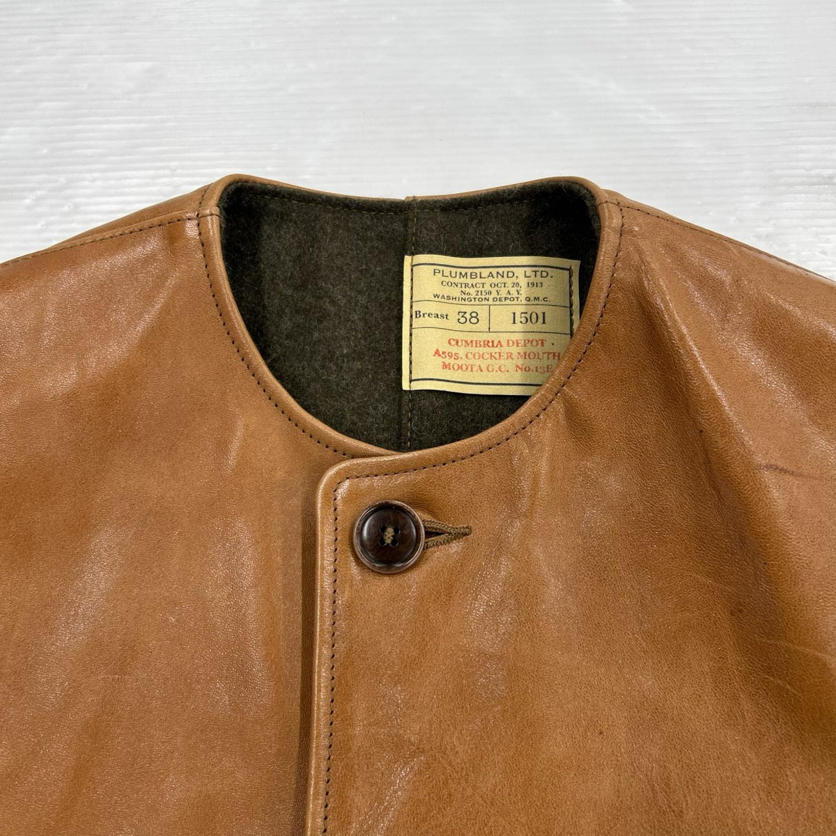 レザージャケット MIDLANDS COMBAT JERKIN VEST (38) 38 ブラウン