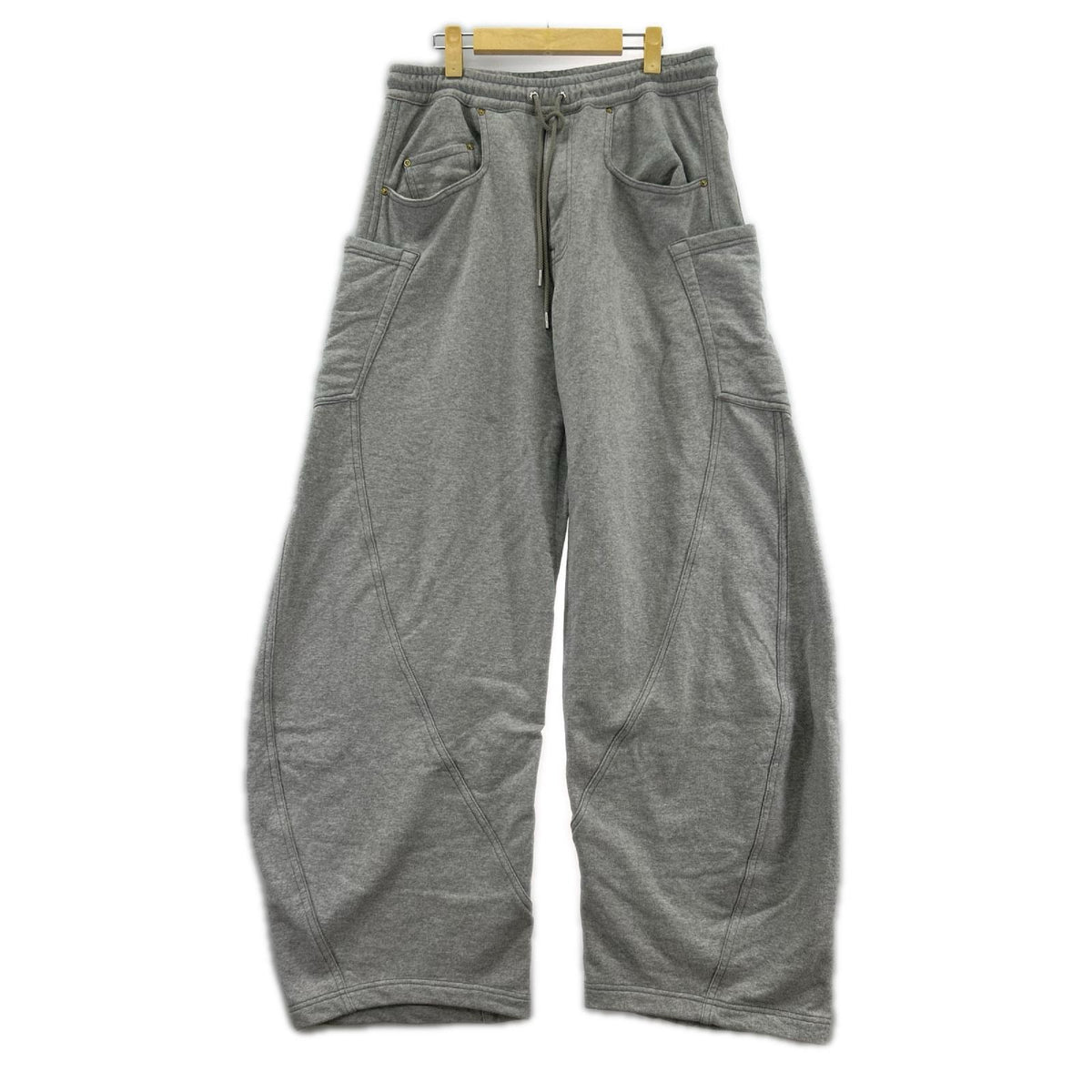 パンツ KHOKI/3D cutting sweat pants/3/25fw-p-05 グレー