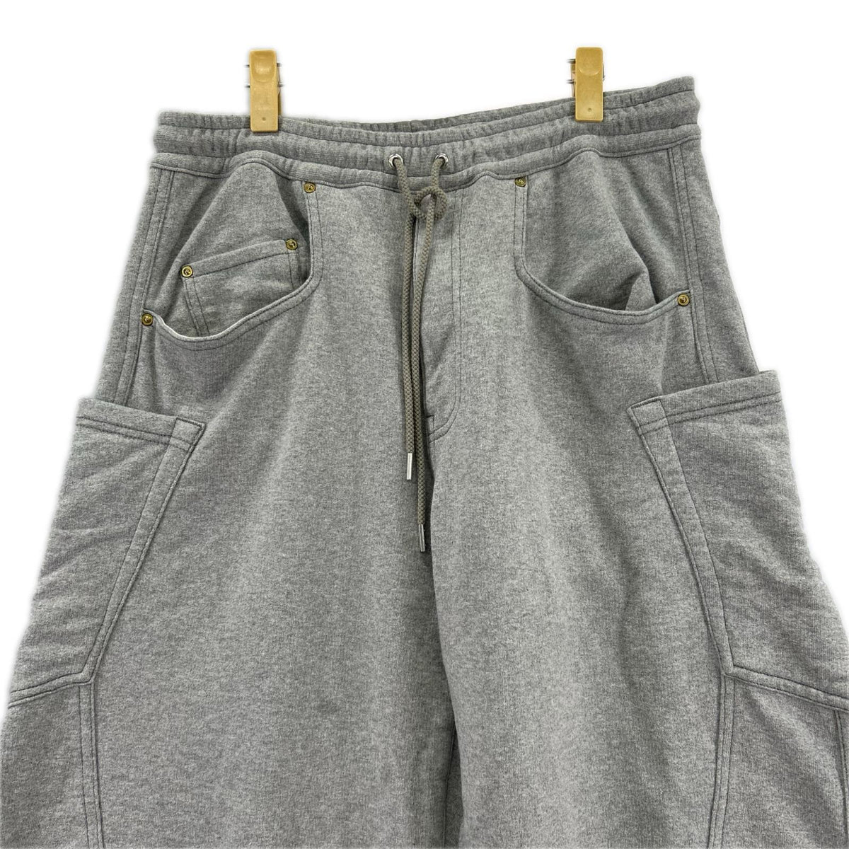 パンツ KHOKI/3D cutting sweat pants/3/25fw-p-05 グレー