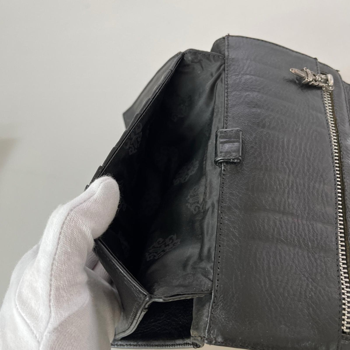 長財布 Wave Cross Ball Wallet ブラック