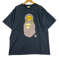 半袖Ｔシャツ APE HEAD&BABY MILO ﾌﾟﾘﾝﾄTee ブラック