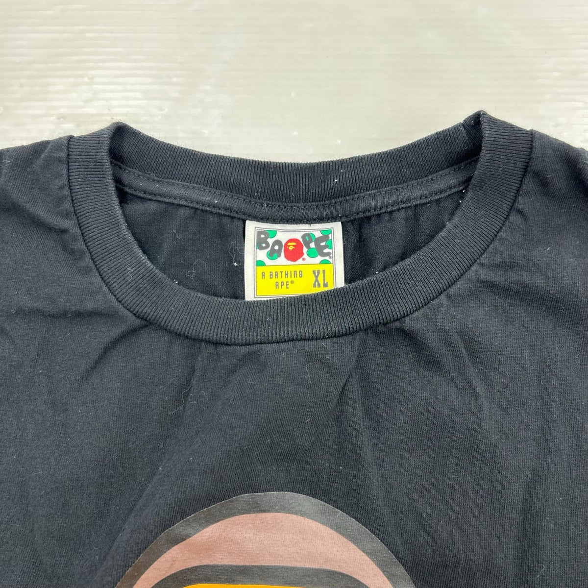 半袖Ｔシャツ APE HEAD&BABY MILO ﾌﾟﾘﾝﾄTee ブラック