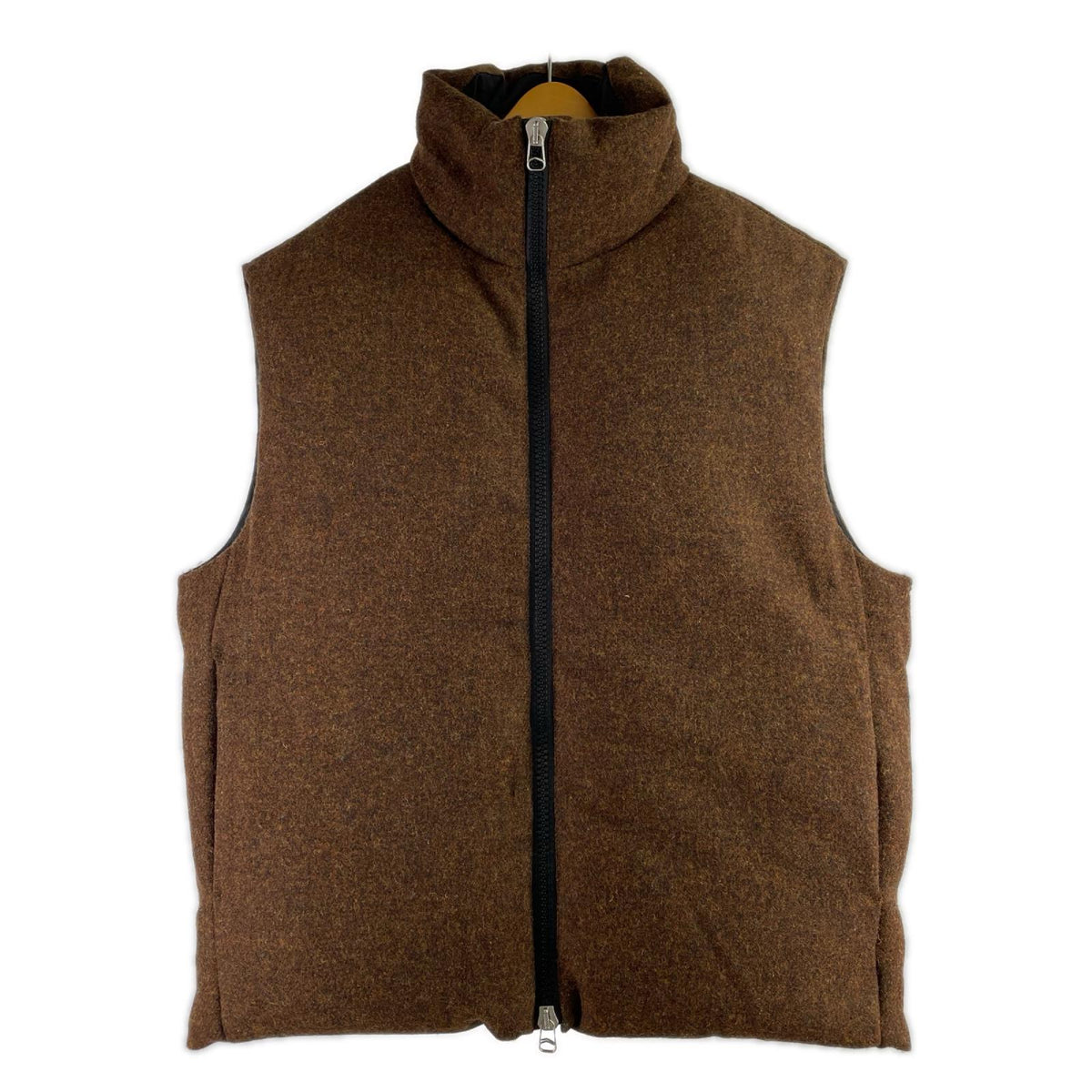 ダウンベスト INFLATE GILET HARRIS TWEED (M) M ブラウン