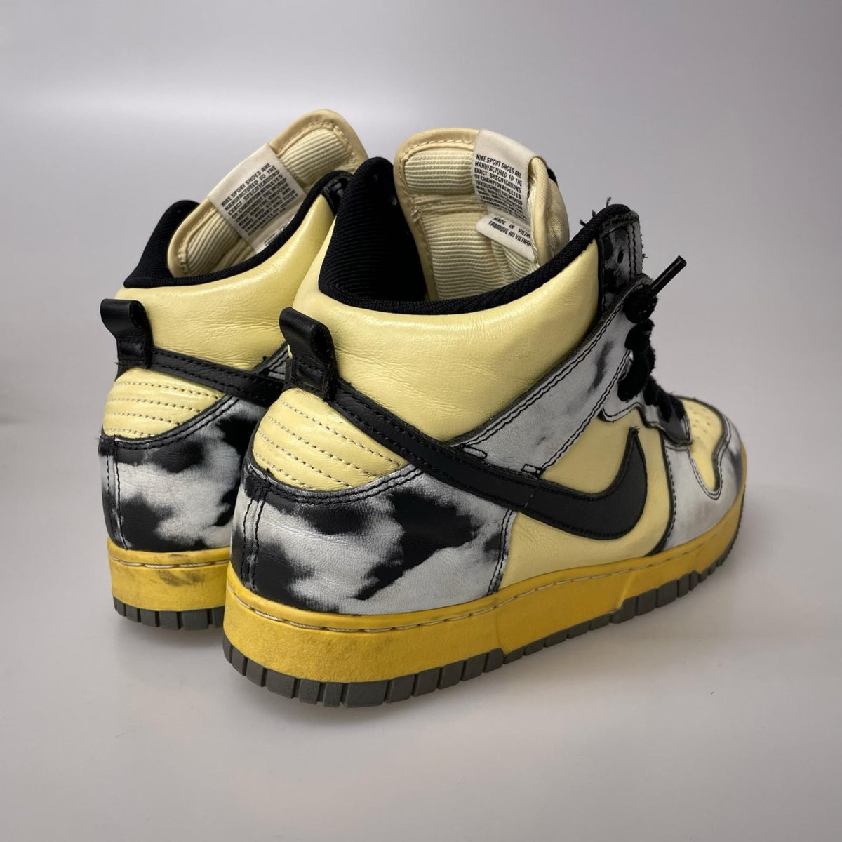 スニーカー dunk high black acid wash 25.5cm 25.5cm (US7 1/2 UK7 EU41) イエロー