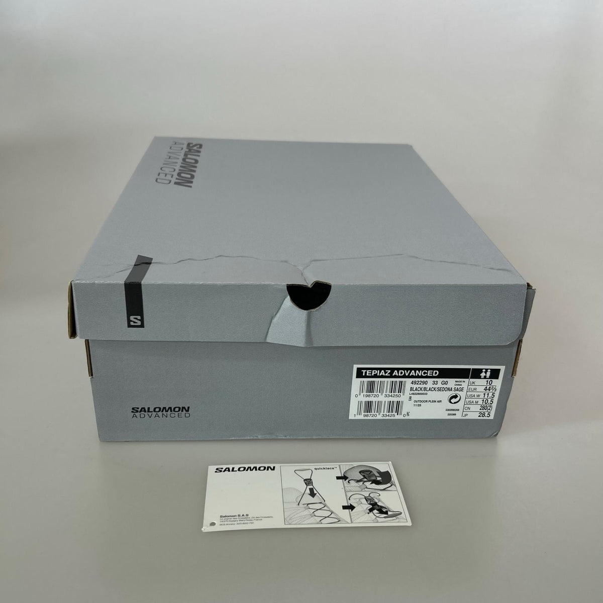 スニーカー SALOMON Tepiaz Advanced ﾃﾋﾟｱｽﾞ ｱﾄﾞﾊﾞﾝｽﾞﾄﾞ 28.5cm (US10 1/2 UK10 EU47) ブラック