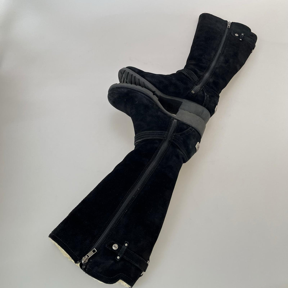 ブーツ Jillian Shearling Lined Suede Boots 24cm (US6 UK5 1/2 EU38) ブラック