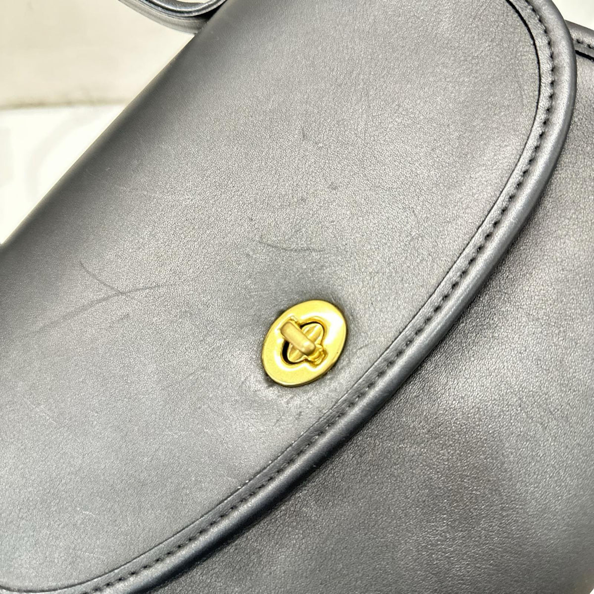 COACH OLD ターンロック  9977 ハンドバッグ 黒