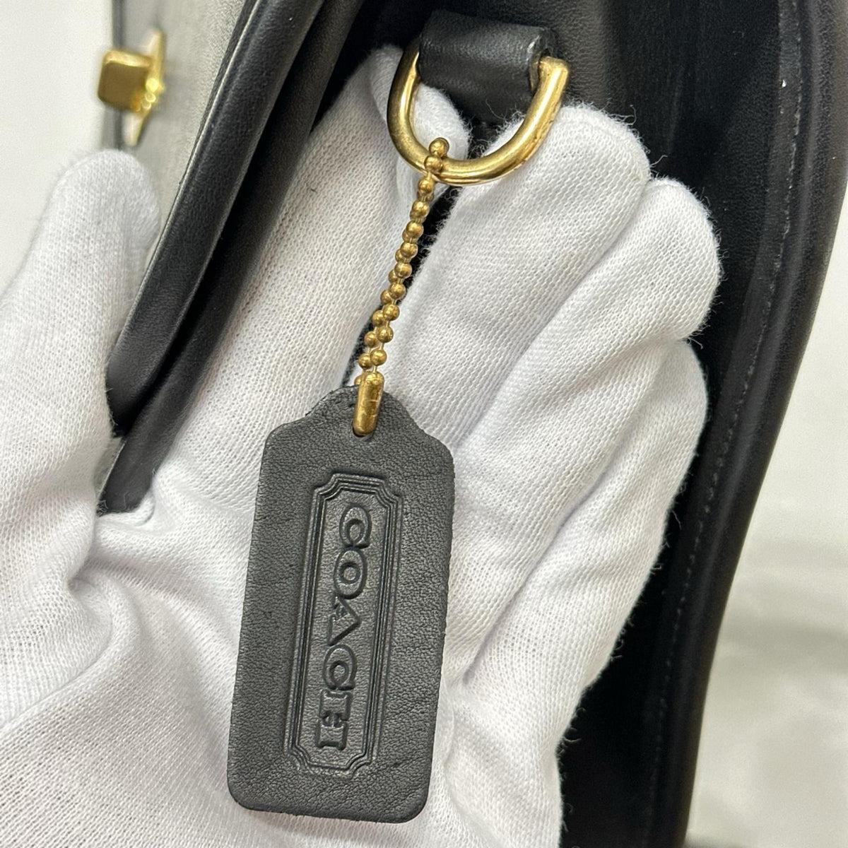 COACH OLD ターンロック  9977 ハンドバッグ 黒