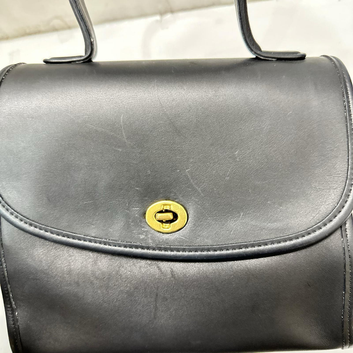 COACH OLD ターンロック  9977 ハンドバッグ 黒