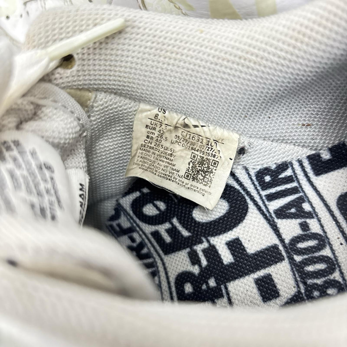 スニーカー Air Force 1 Low 1-800 White 白 26.5cm (US8 1/2 UK8 EU43)
