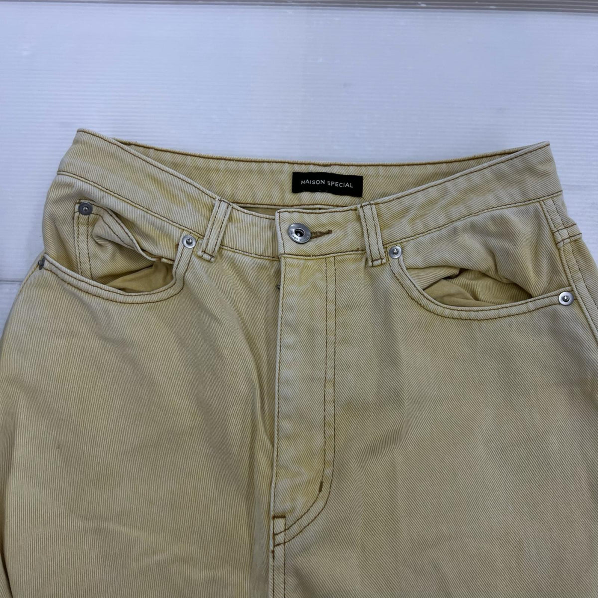 デニムパンツ MAISON SPECIAL Curve Silhouette Pants 黄 (38) 38 イエロー