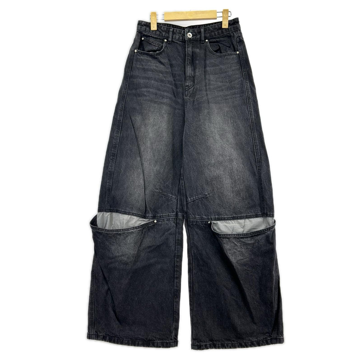 デニムパンツ MAISON SPECIAL Cover Leg Denim Pants 黒 (38) 38 ブラック