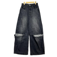 デニムパンツ MAISON SPECIAL Cover Leg Denim Pants 黒 (38) 38 ブラック
