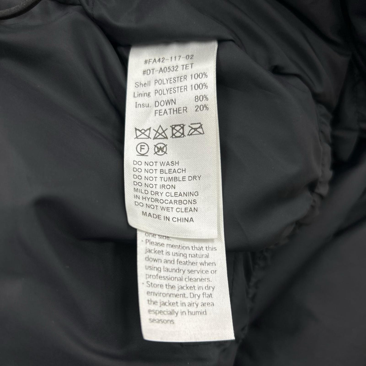 ダウンジャケット Danton STAND COLLAR JACKET DT-A0532 黒 (M) M ブラック
