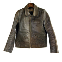 レザージャケット Horsehide ｼﾝｸﾞﾙﾗｲﾀﾞｰｽ 36 ブラウン