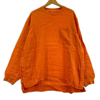 長袖Ｔシャツ リネン 長袖Tシャツ オレンジ L L オレンジ