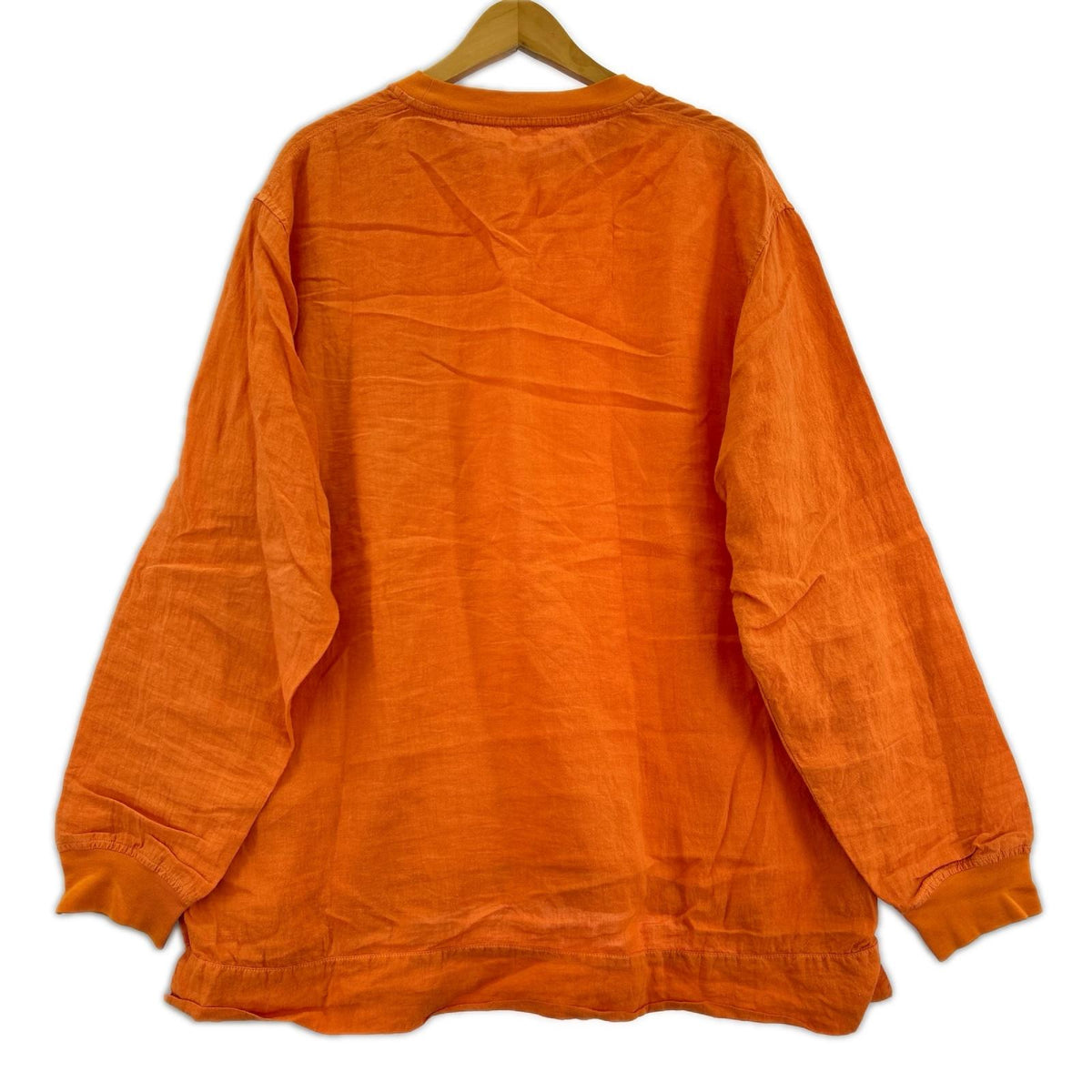 長袖Ｔシャツ リネン 長袖Tシャツ オレンジ L L オレンジ