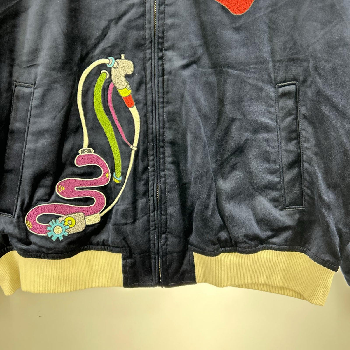 ジャケット リバーシブルスカジャン M M ネイビー
