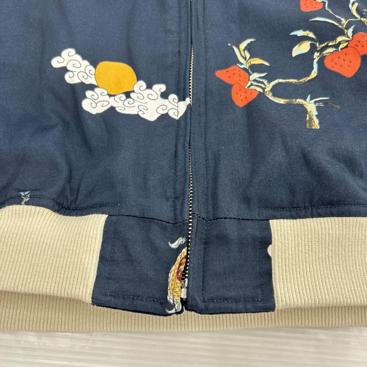 ジャケット リバーシブルスカジャン M M ネイビー