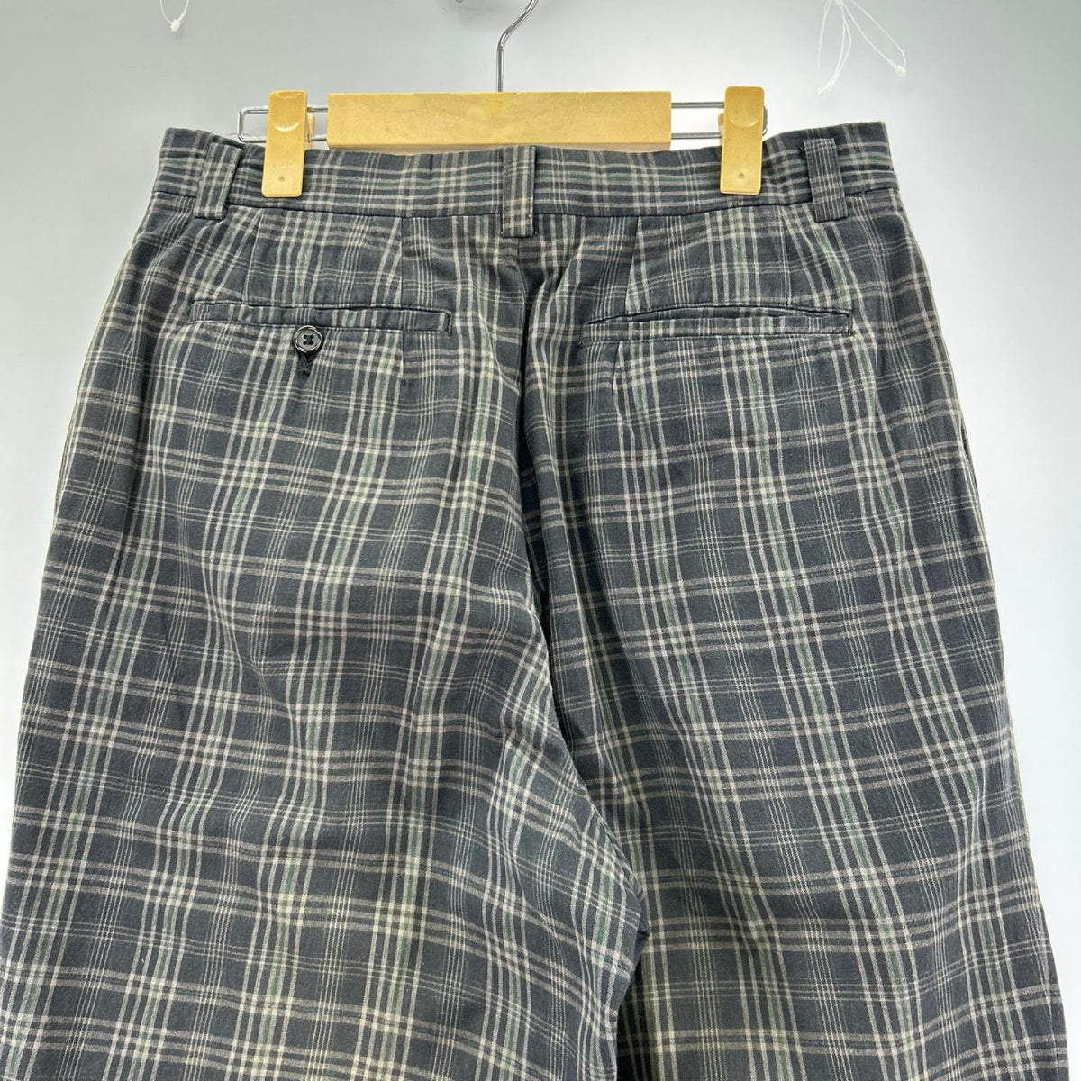 パンツ COMME des GARCONS HOMME 90s ｺｯﾄﾝﾁｪｯｸｽﾗｯｸｽ M グレー
