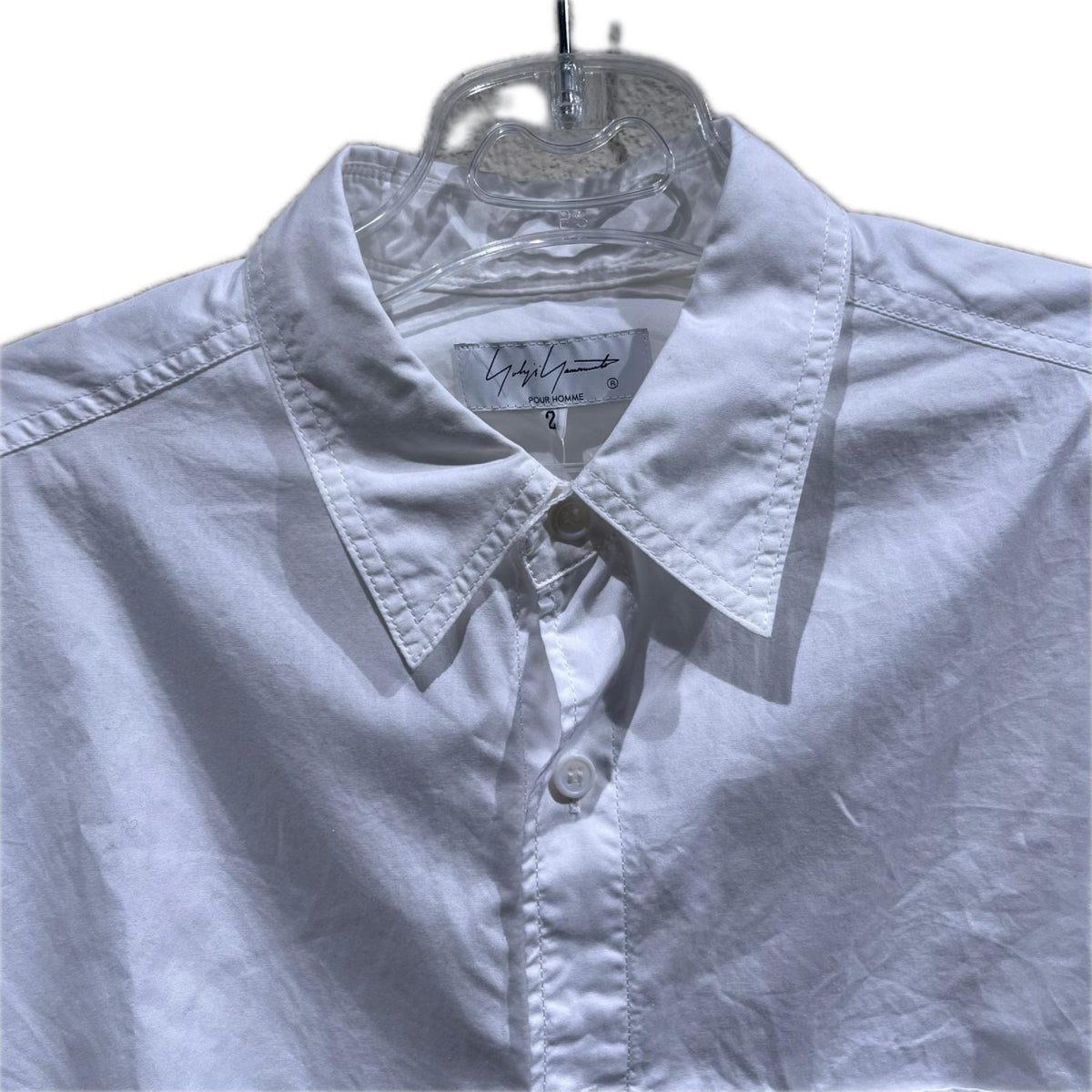 長袖シャツ POUR HOMME 21SS 環縫いブロードブラウスシャツ
