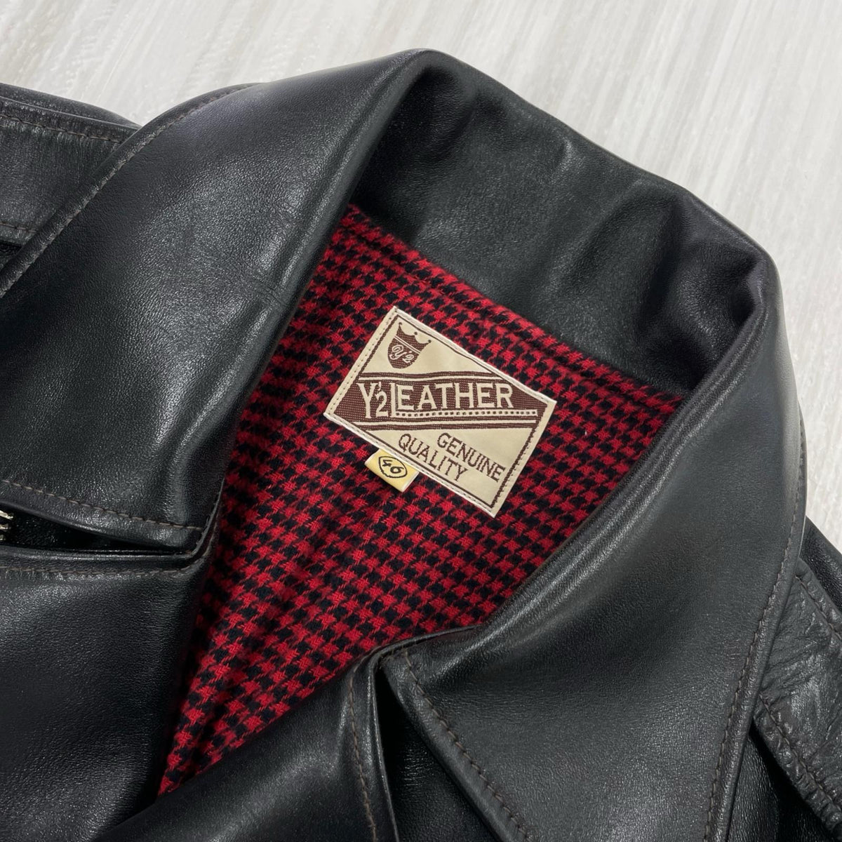 ライダースジャケット Y'2 LEATHER D-Pocket Double Riders 黒 (46) 46 ブラック