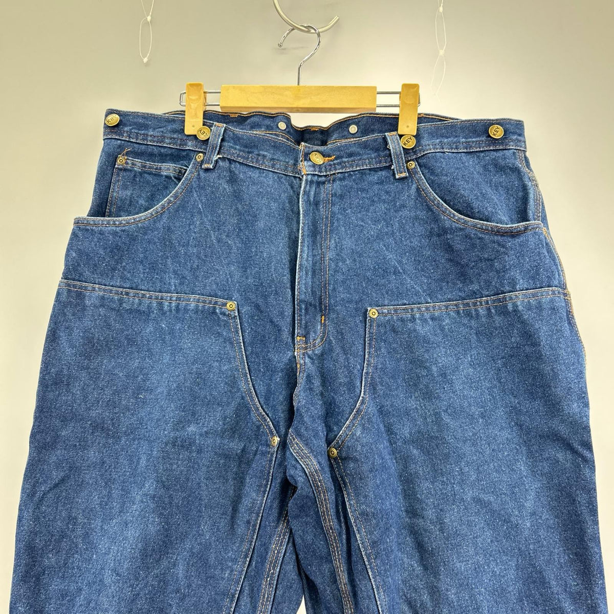 デニムパンツ KEY ﾀﾞﾌﾞﾙﾆｰﾍﾟｲﾝﾀｰﾊﾟﾝﾂ (W40L32) 40 ブルー