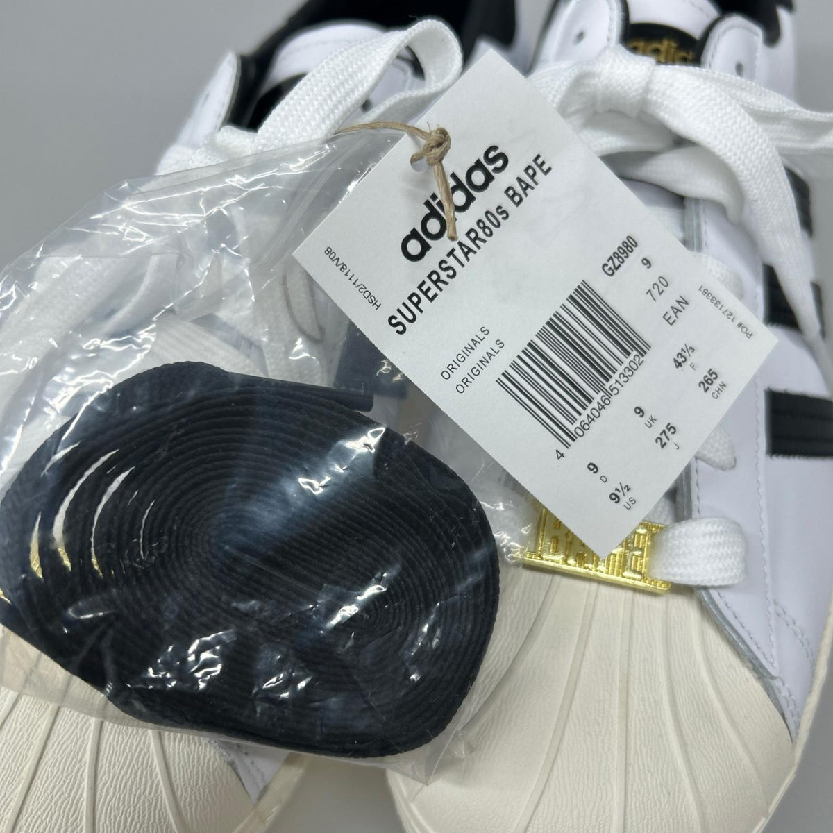 スニーカー ×adidas SUPERSTAR 80S BAPE 26.5cm (US8 1/2 UK8 EU43)