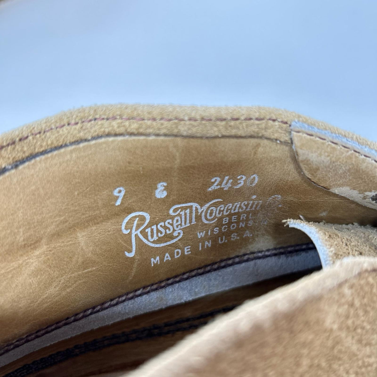 シューズ RUCCELL MOCCASIN ｽﾎﾟｰﾃｨﾝｸﾞｸﾚｰﾁｬｯｶ ｽｴｰﾄﾞ ブラウン