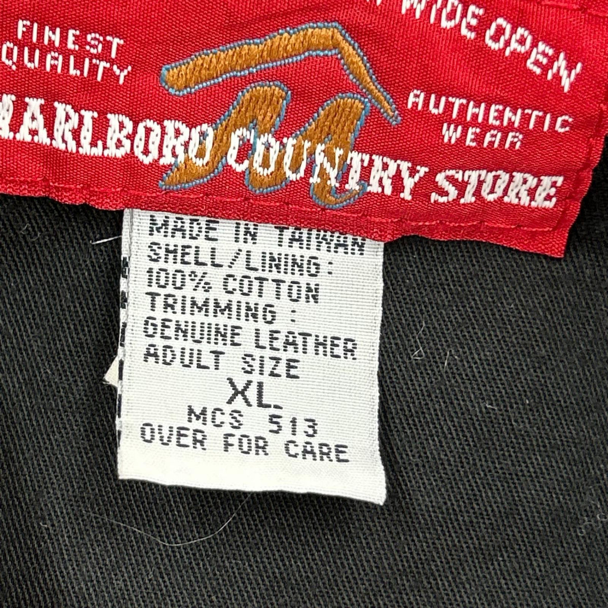 ジャケット 90s～ Marlboro 襟ﾚｻﾞｰ ﾊﾝﾃｨﾝｸﾞｼﾞｬｹｯﾄ 赤 (XL) レッド