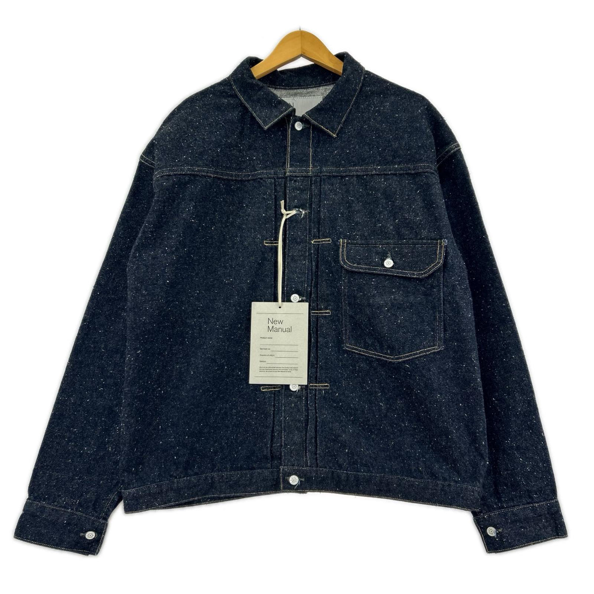 デニムジャケット New manual LV 36’s T-BACK JACKET JK-YY-0005 (F) ネイビー