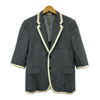 ジャケット HOMME PLUS 7分袖ﾃｰﾗｰﾄﾞｼﾞｬｹｯﾄ M グレー