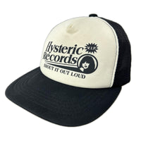 キャップ HYSTERIC GLAMOUR RECORDS ﾒｯｼｭｷｬｯﾌﾟ 黒 ブラック