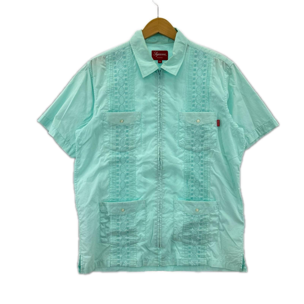 半袖シャツ Zip Front Guayabera Shirts (S) S