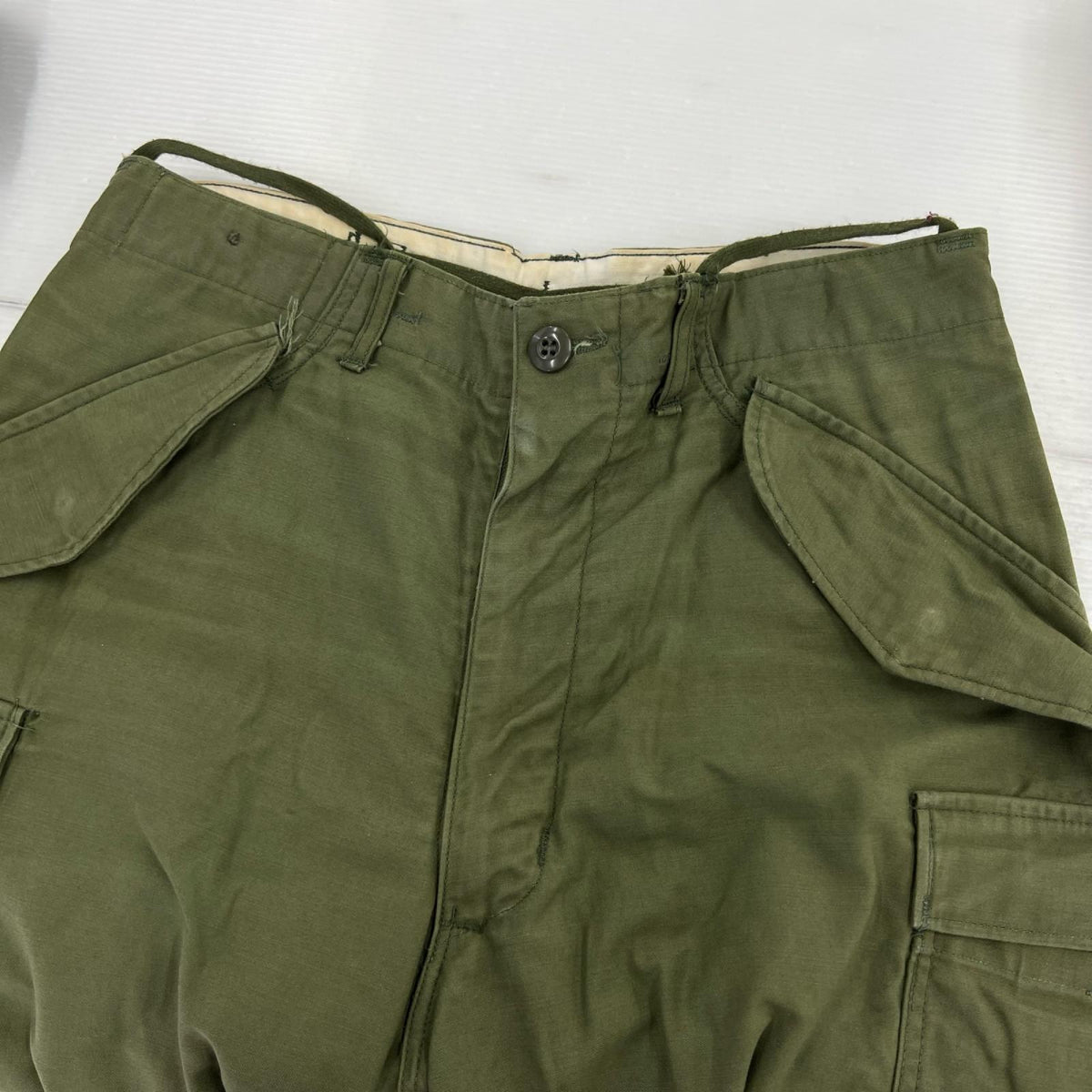 パンツ 60's U.S.ARMY M-65 カーゴ アルミジップ カーキ