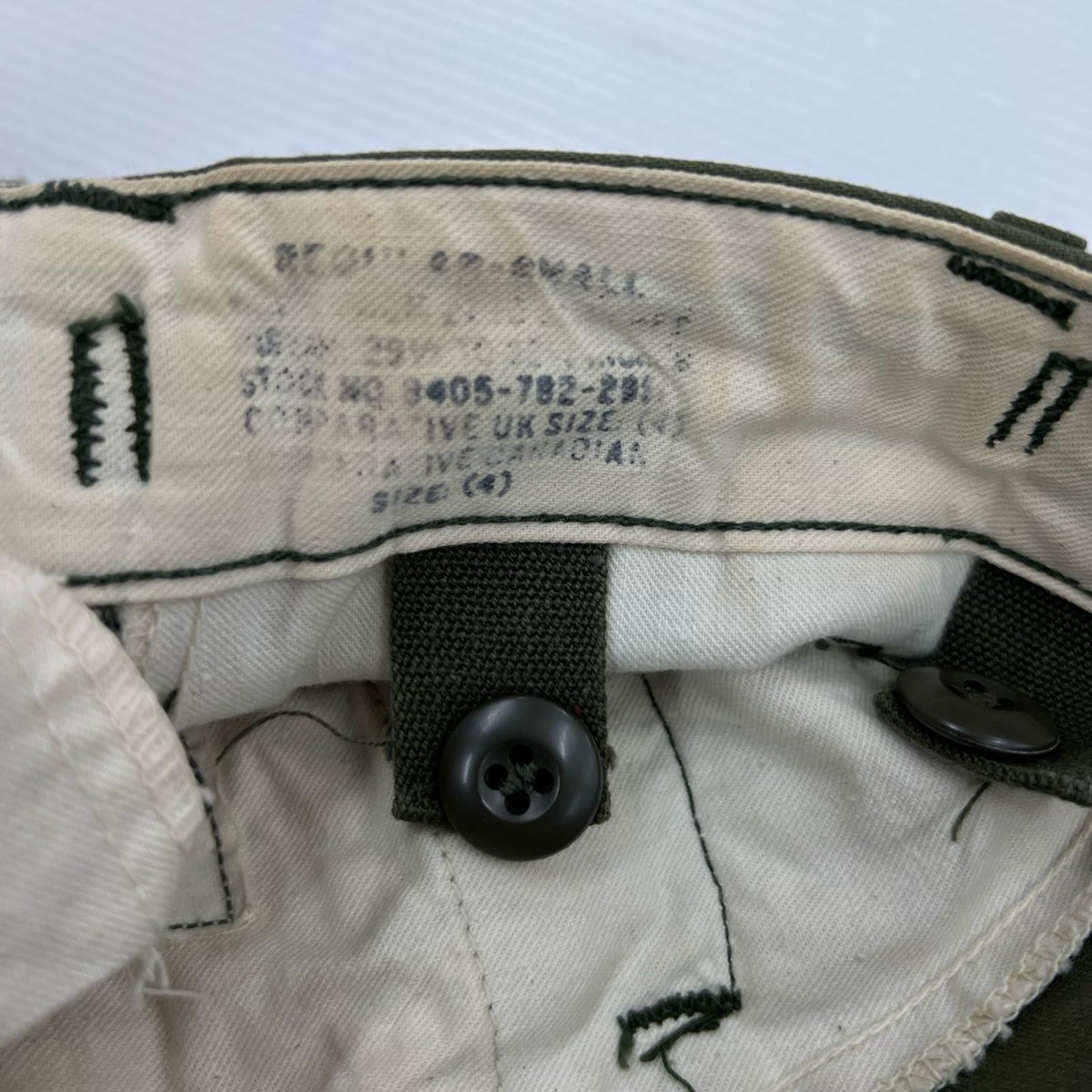パンツ 60's U.S.ARMY M-65 カーゴ アルミジップ カーキ