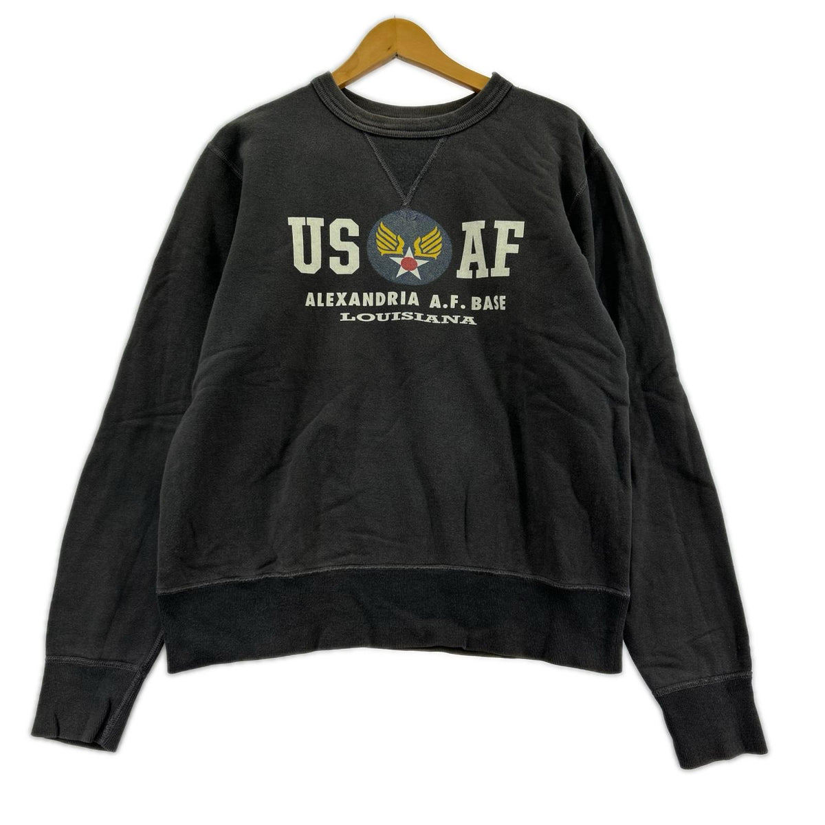 スウェット USAF 前V ﾀﾞｰｸｸﾞﾚｰ (M) M ブラック