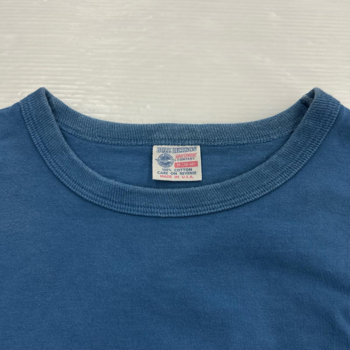 長袖Ｔシャツ 胸元ﾛｺﾞ 青 (M) M ブルー