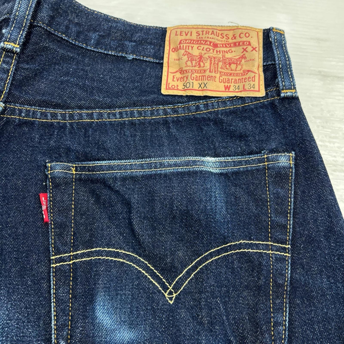 デニムパンツ 501XX 1955ﾓﾃﾞﾙ ｲﾝﾃﾞｨｺﾞ (W34×L34) 34 ネイビー