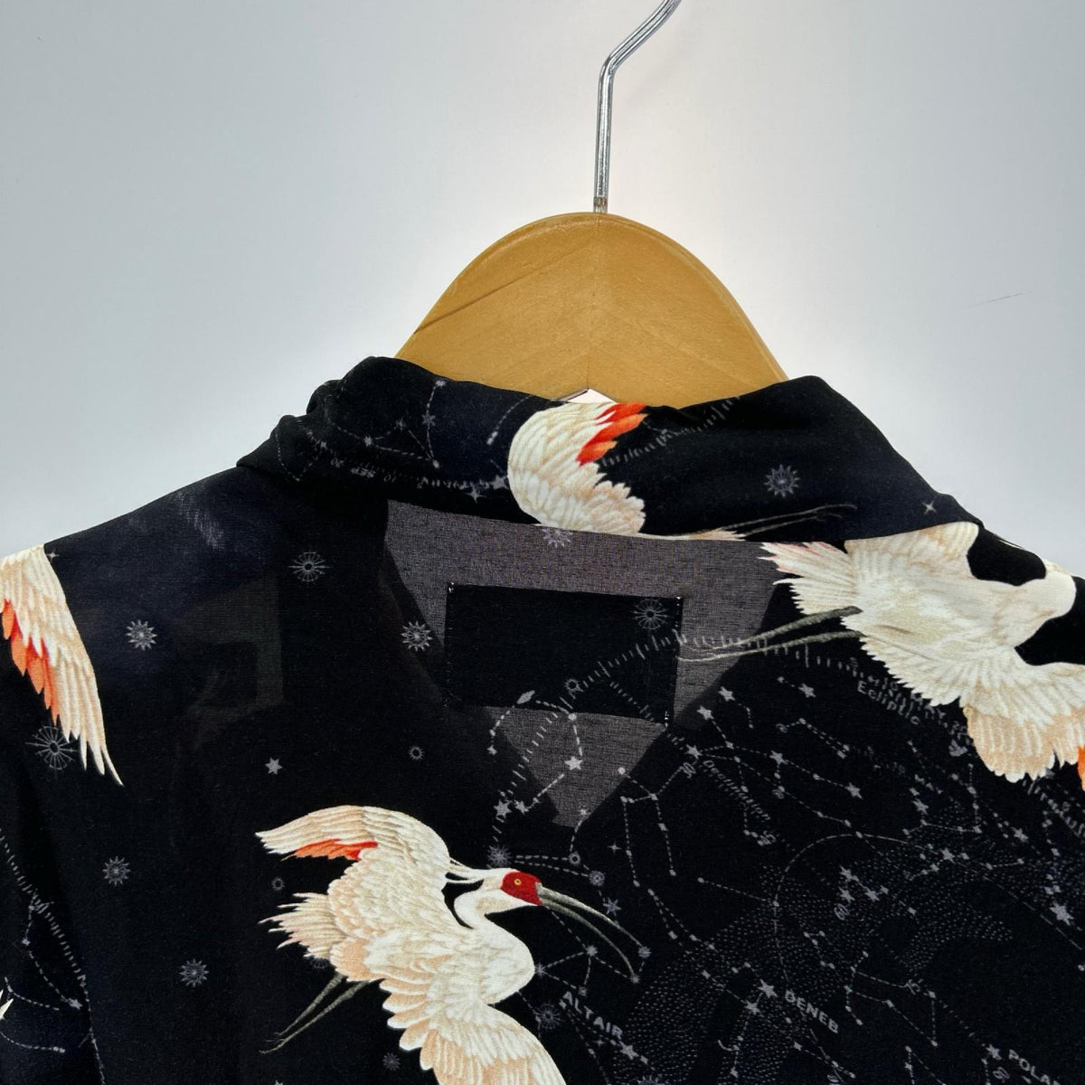 半袖シャツ NIPOALOHA 朱鷺 TOKI SHORT SLEEVE SHIRT 黒 ブラック