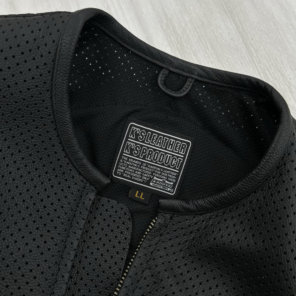 レザージャケット K'sLeather KADOYA ﾊﾟﾝﾁﾝｸﾞ S/S（LL) LL ブラック