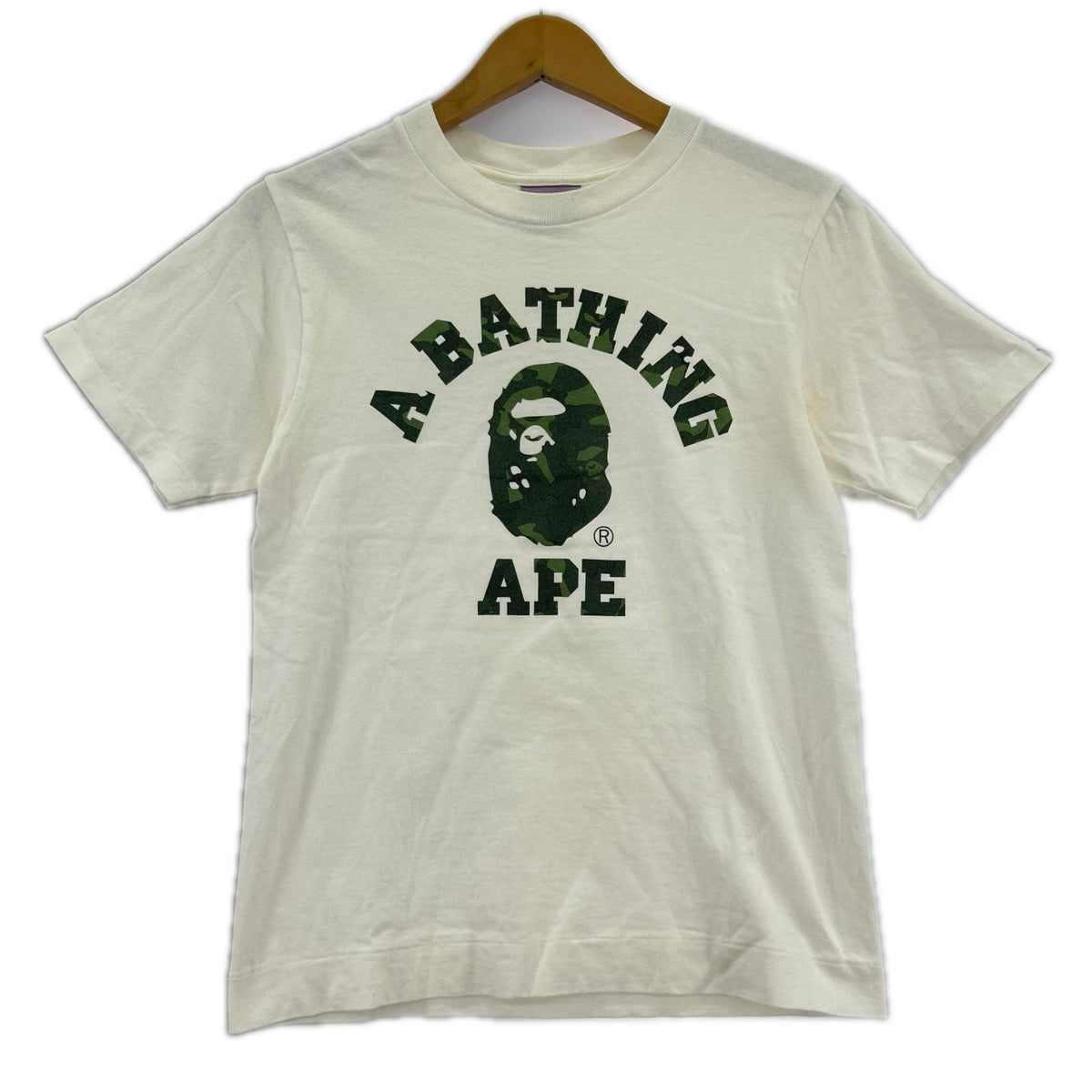 半袖Ｔシャツ A BATHING APE ｶﾓ ﾌﾛﾝﾄﾛｺﾞ (XS) ホワイト