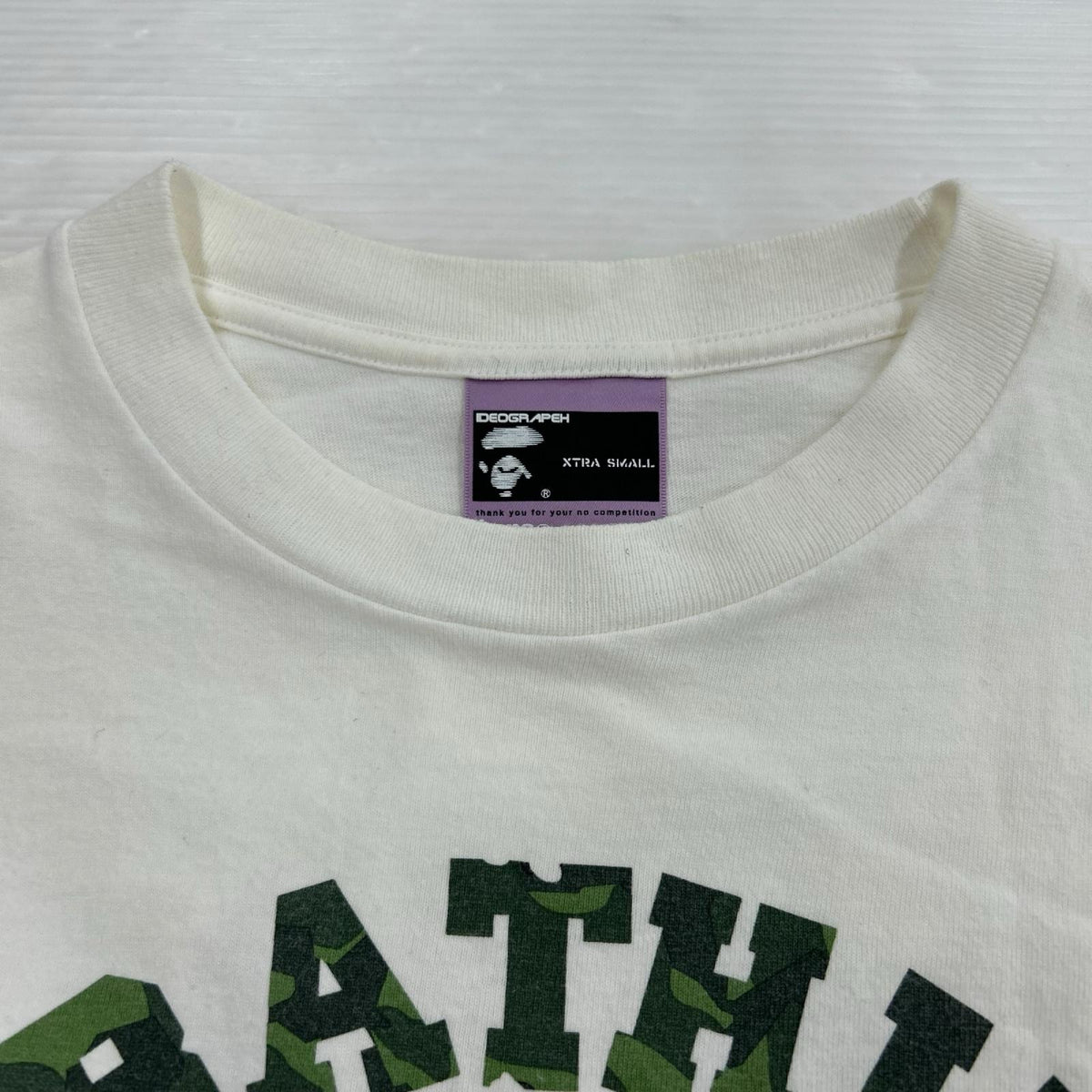 半袖Ｔシャツ A BATHING APE ｶﾓ ﾌﾛﾝﾄﾛｺﾞ (XS) ホワイト