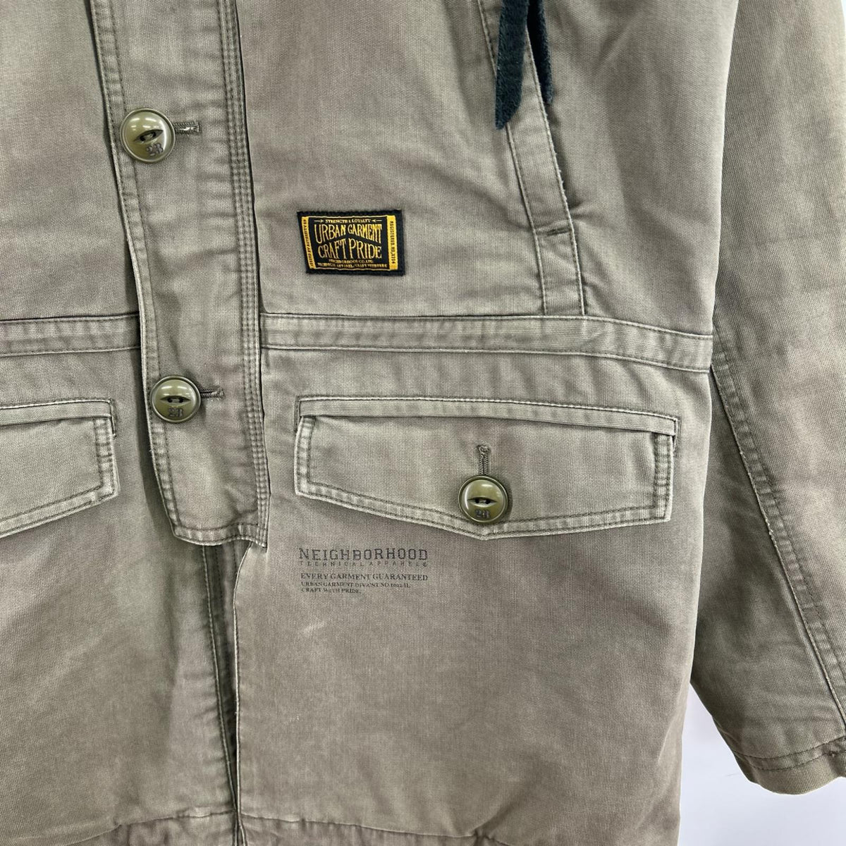 ジャケット thunder struch ﾓｯｽﾞｺｰﾄ S S カーキ