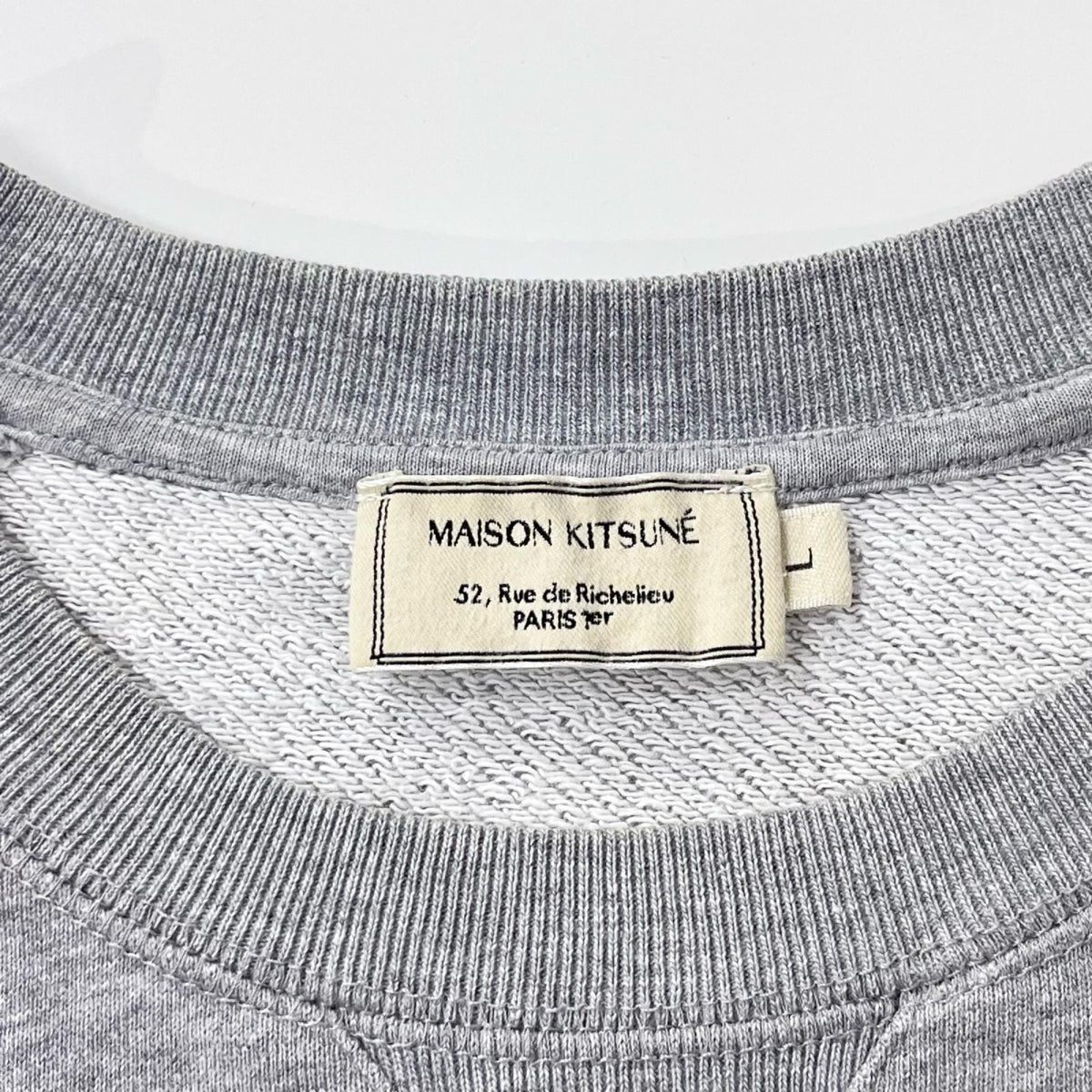 スウェット MAISON KITSUNE SWEAT SHIRT FOX HEAD PATCH L ｸﾞﾚｰ L グレー
