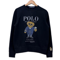 スウェット POLO RALPH LAUREN ﾎﾟﾛﾍﾞｱ ﾗﾙﾌｶﾌｪ ﾌﾟﾘﾝﾄｽｳｪｯﾄ M ﾌﾞﾗｯｸ M ブラック