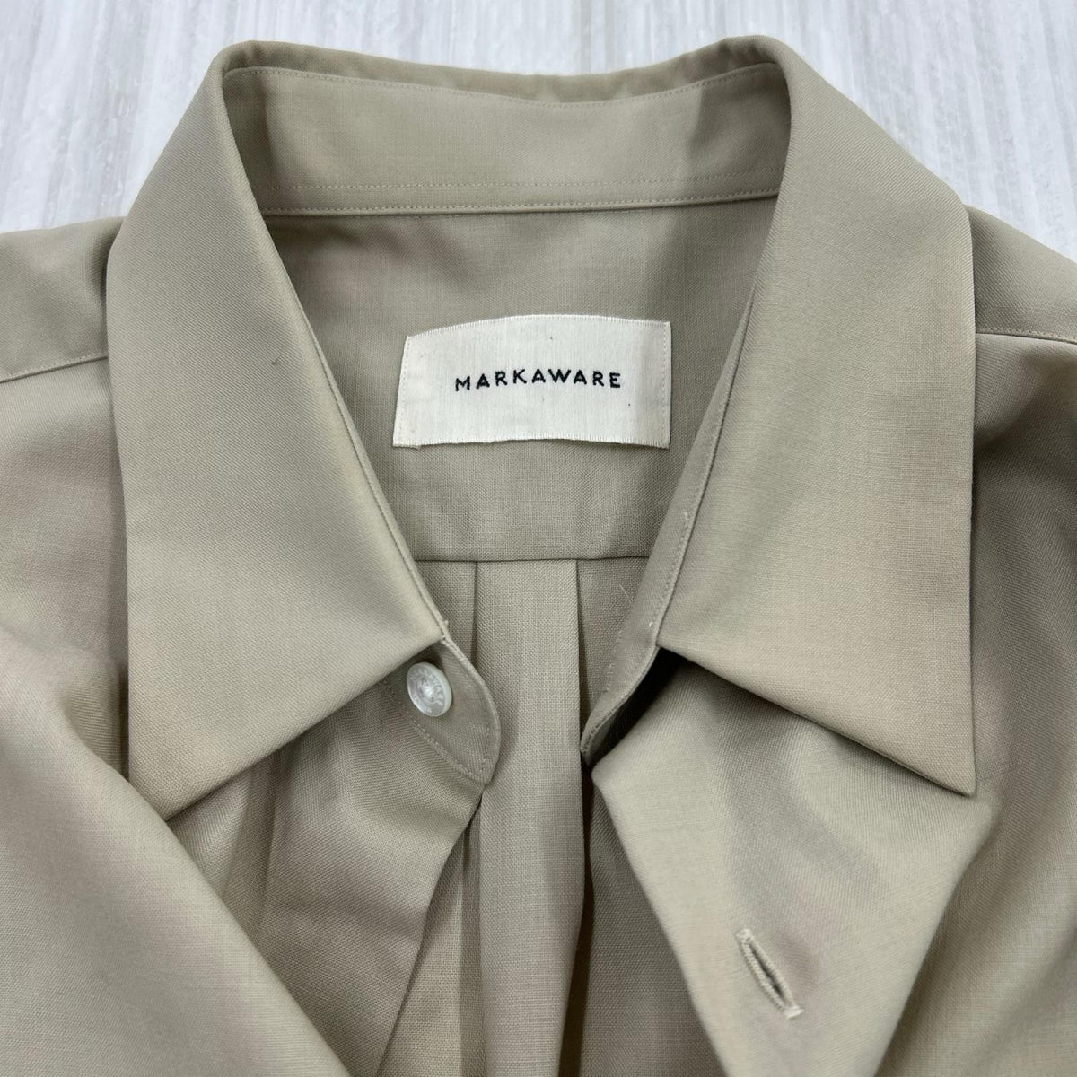 長袖シャツ 26SS オーガニックウール 2/80 トロピカルシャツ A26A15SH01C 3 ベージュ
