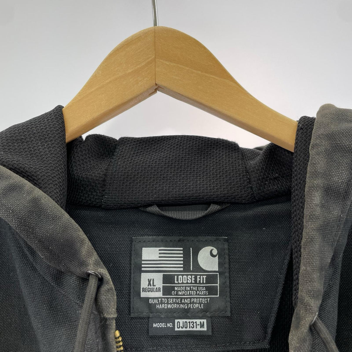 ブルゾン ｱｸﾃｨﾌﾞﾊﾟｰｶｰ/J131/USA製/LOOSE FIT/黒 ブラック